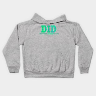 Dissociative identity disorder did awareness solid letter teal and purple Kids Hoodie